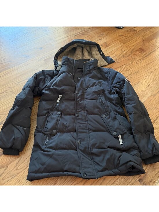 J Sports Other - J Sports Hooded Black Coat Jacket Youth XL 13-14 Warm Coat